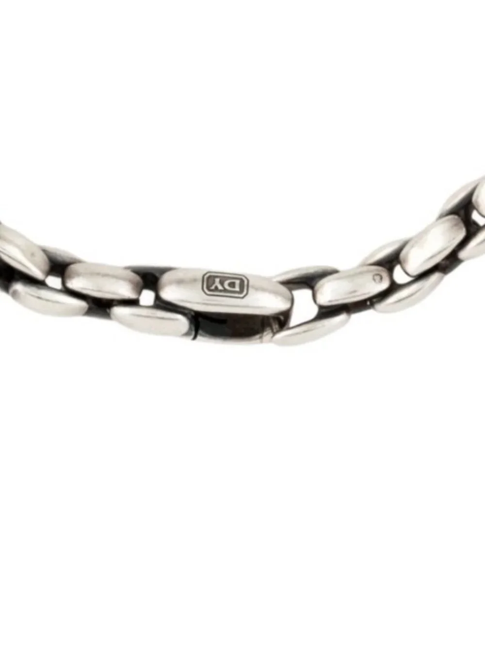 DAVID YURMAN STERLING SILVER 925 ELONGATED BOX CHAIN BRACELET